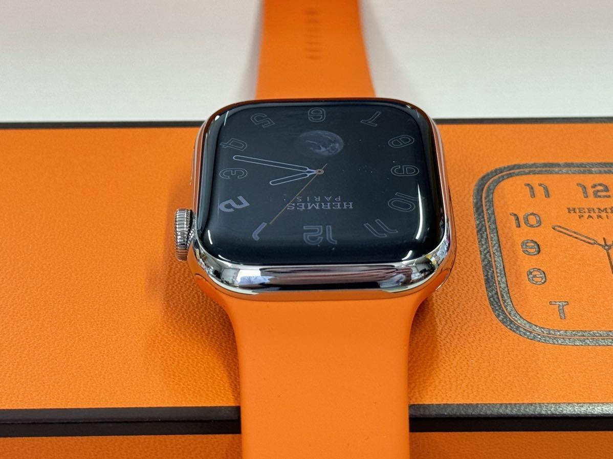 ☆最新 即決 美品 100% Apple Watch series9 HERMES 45mm アップルウォッチ エルメス GPS+Cellular シルバーステンレス シリーズ9 434_画像5