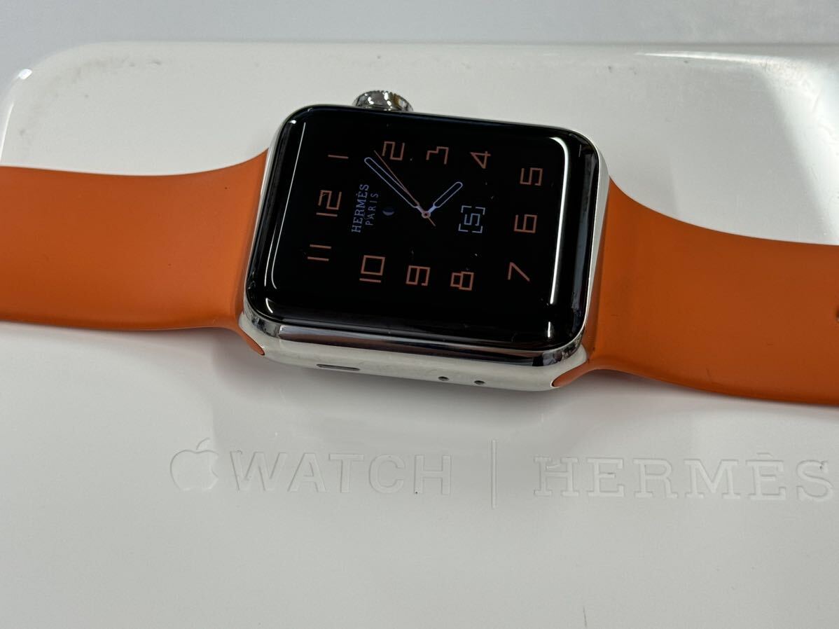 即決 Apple watch HERMES Series3 純正オレンジスポーツバンド 即決 Apple watch HERMES Series3 純正オレンジスポーツバンド
