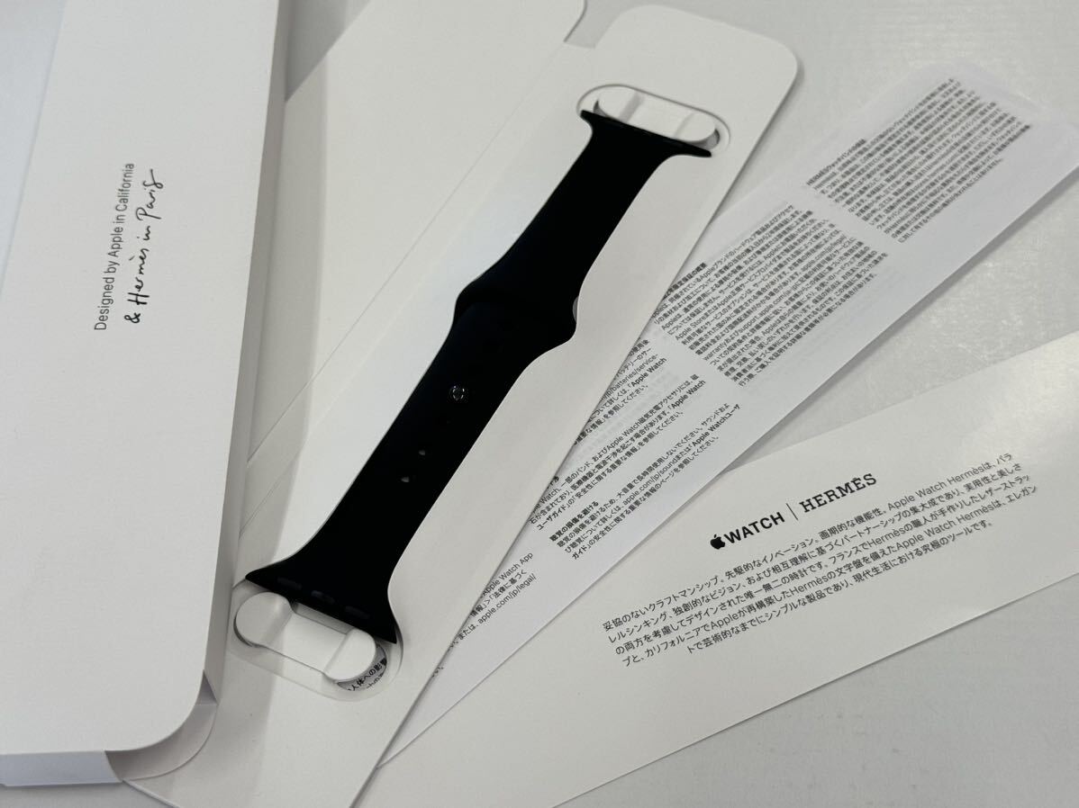 ☆未使用 即決 Apple Watch HERMES 黒 エルメス 限定 ブラックスポーツバンド 41mm 40mm 38mm 正規品 純正 アップルウォッチ 498_画像1