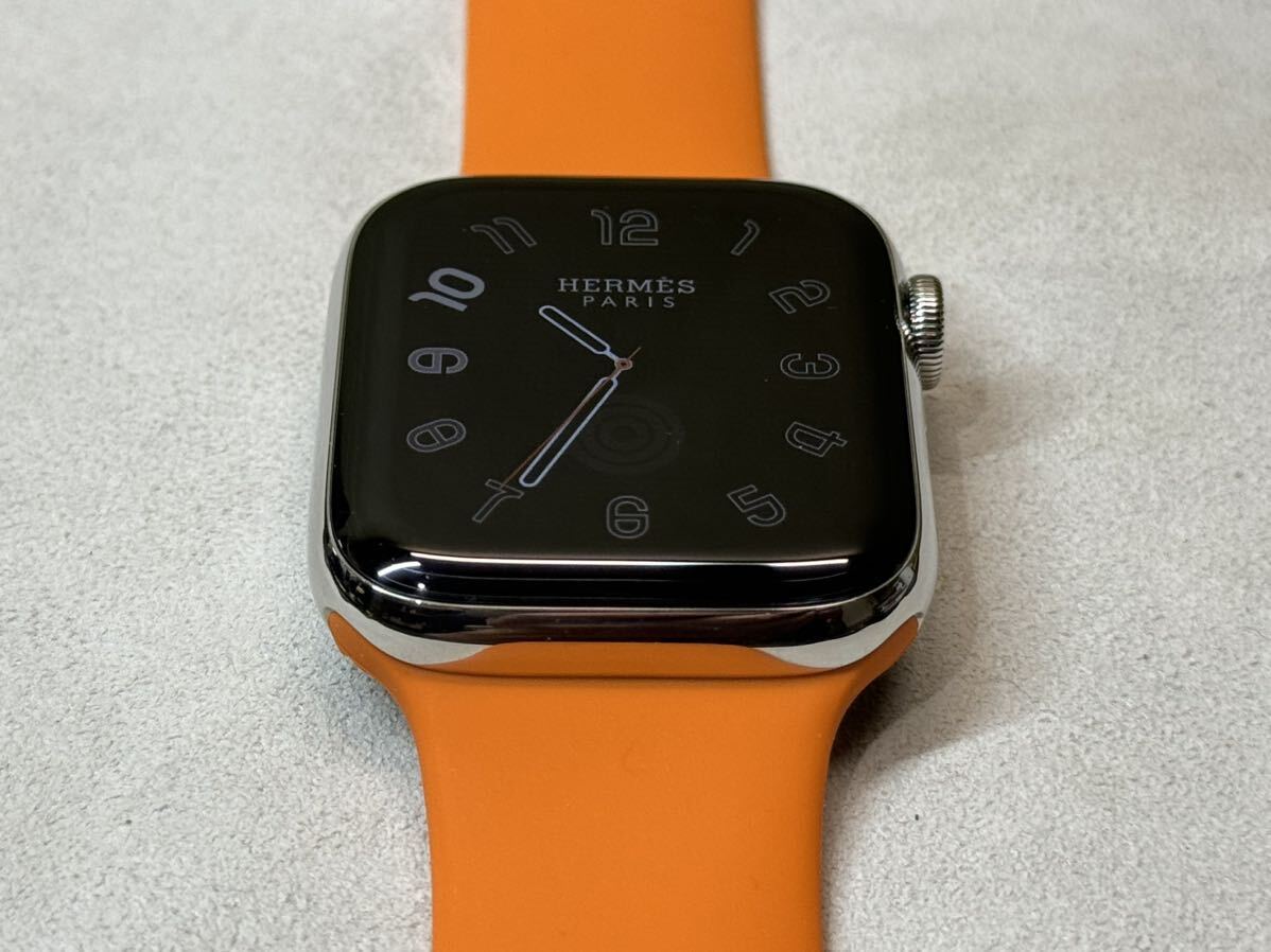 ☆即決 美品 Apple Watch series6 HERMES 44mm アップルウォッチ エルメス GPS+Cellular シルバーステンレス シリーズ6 526_画像3