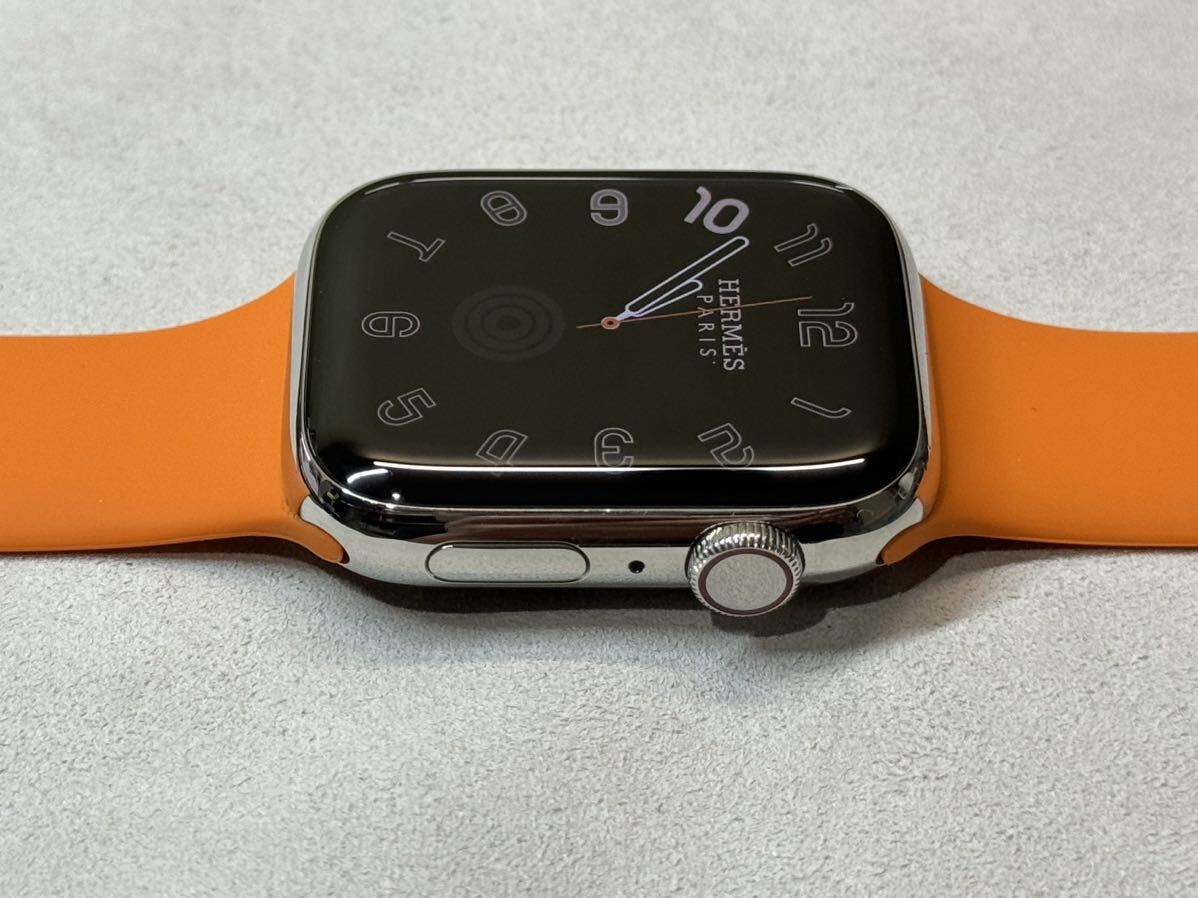 ☆即決 美品 Apple Watch series7 HERMES 45mm アップルウォッチ エルメス GPS+Cellular シルバーステンレス シリーズ7 530_画像4