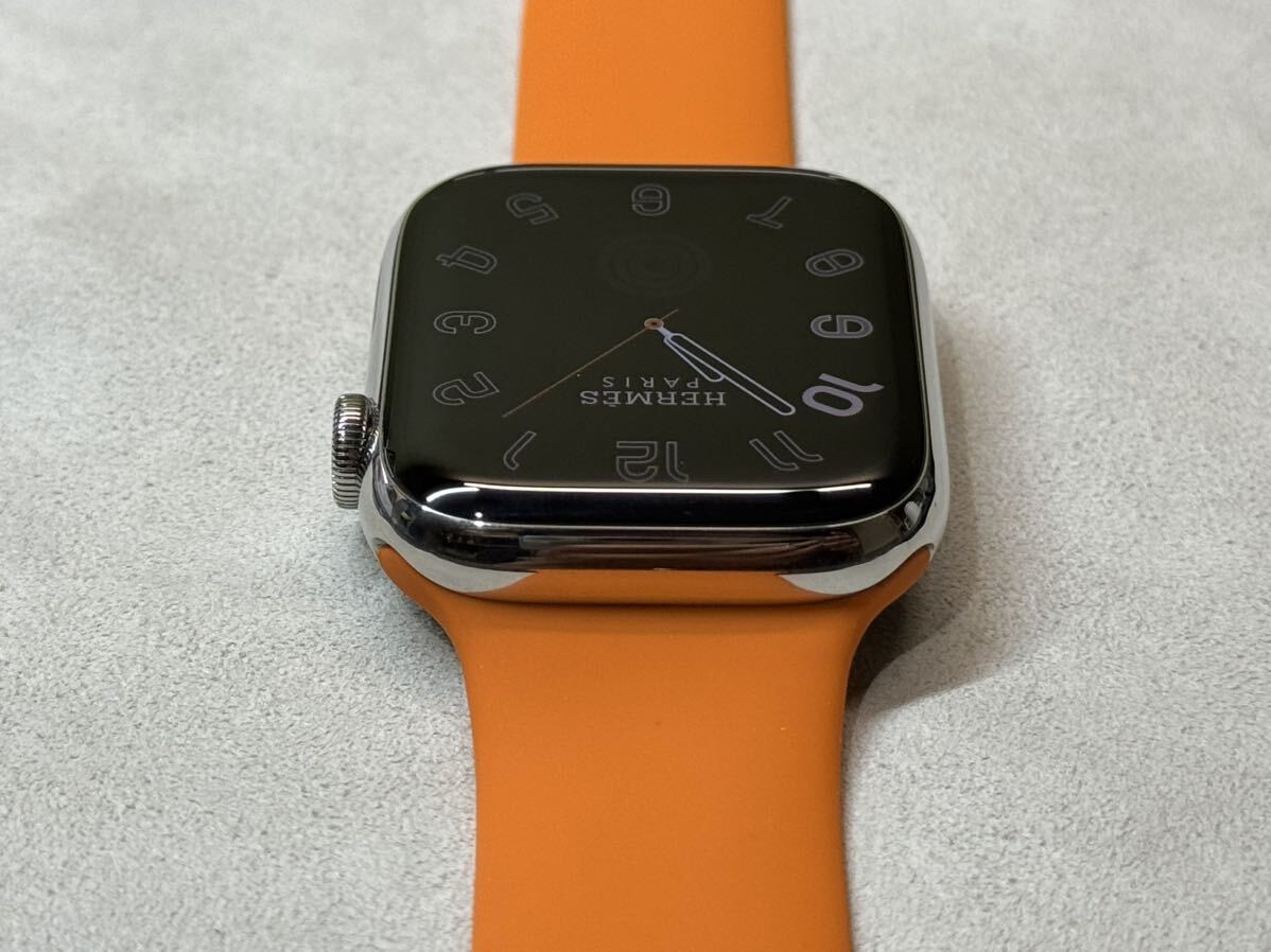 ☆即決 美品 Apple Watch series7 HERMES 45mm アップルウォッチ エルメス GPS+Cellular シルバーステンレス シリーズ7 530_画像5
