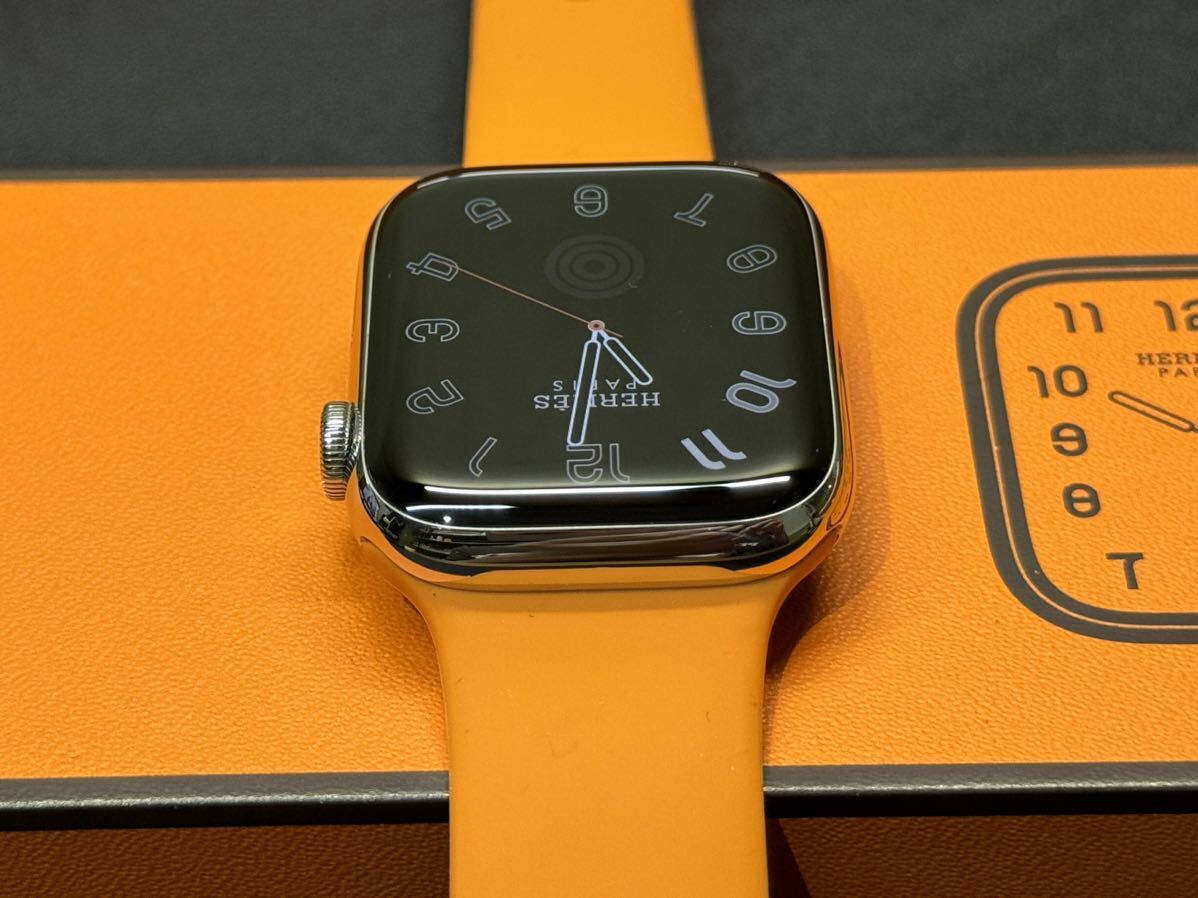 ☆即決 美品 Apple Watch series7 HERMES 45mm アップルウォッチ エルメス GPS+Cellular シルバーステンレス シリーズ7 553_画像5