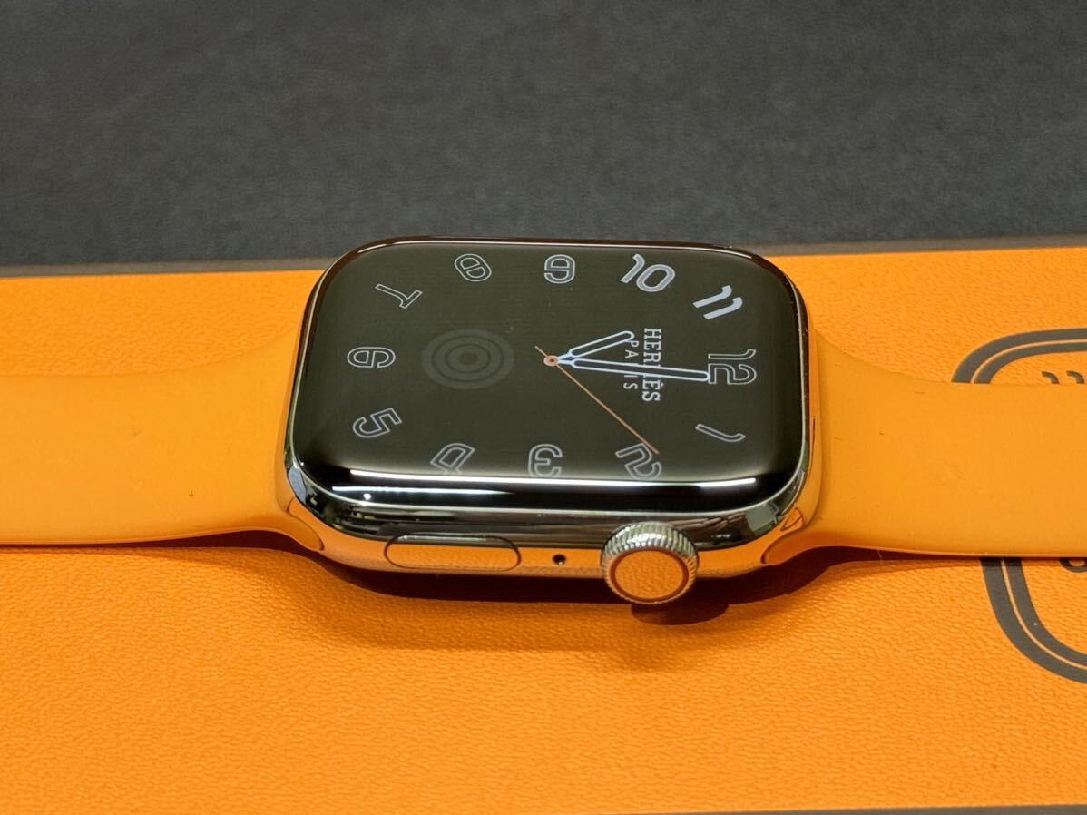 ☆即決 美品 Apple Watch series7 HERMES 45mm アップルウォッチ エルメス GPS+Cellular シルバーステンレス シリーズ7 553_画像4