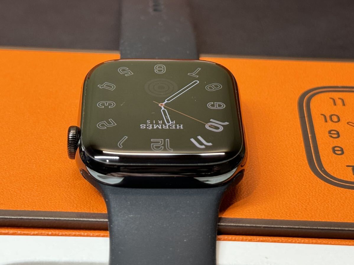 ☆即決 Apple Watch series7 HERMES 45mm アップルウォッチ エルメス Cellular 黒 ブラックステンレス シリーズ7 539の画像5