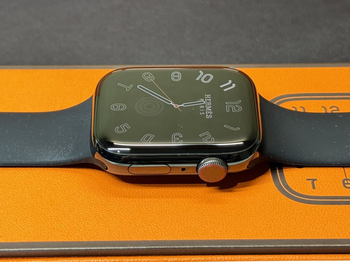 ☆即決 Apple Watch series7 HERMES 45mm アップルウォッチ エルメス Cellular 黒 ブラックステンレス シリーズ7 539の画像4