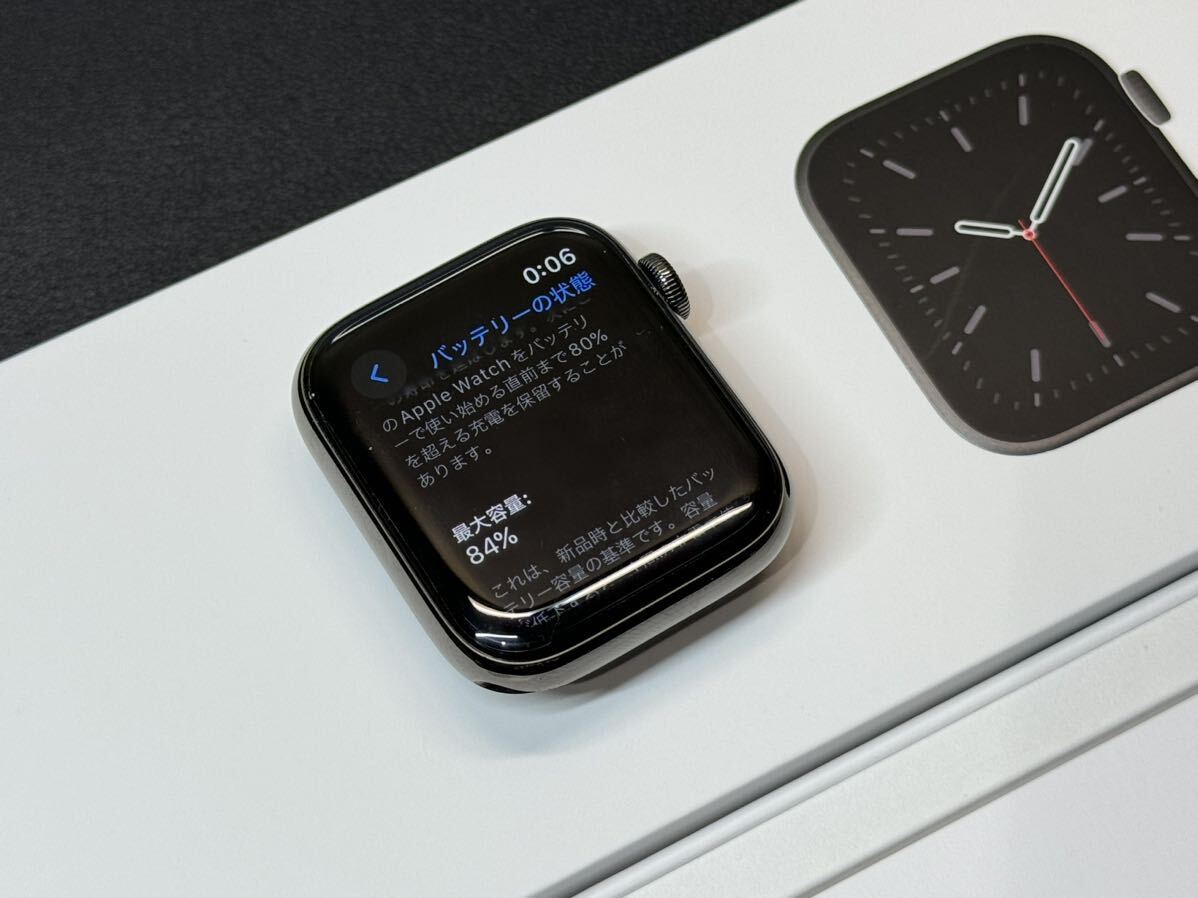 ☆即決 美品 Apple watch Series6 44mm グラファイトステンレス GPS+Cellular ミラネーゼループ アップルウォッチ シリーズ538_画像8