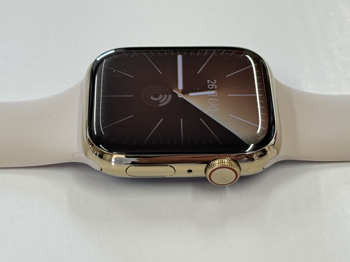 ☆即決 美品 Series8 Apple Watch 45mm ゴールドステンレス アップルウォッチ GPS+Cellularモデル シリーズ8 637_画像4