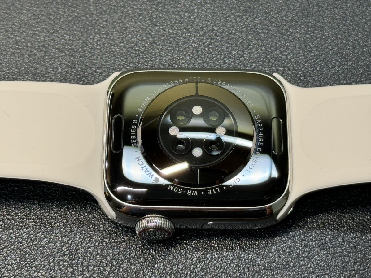 ☆即決 バッテリー99% 美品 Series8 Apple Watch 41mm シルバーステンレス アップルウォッチ GPS+Cellularモデル シリーズ8 271の画像6