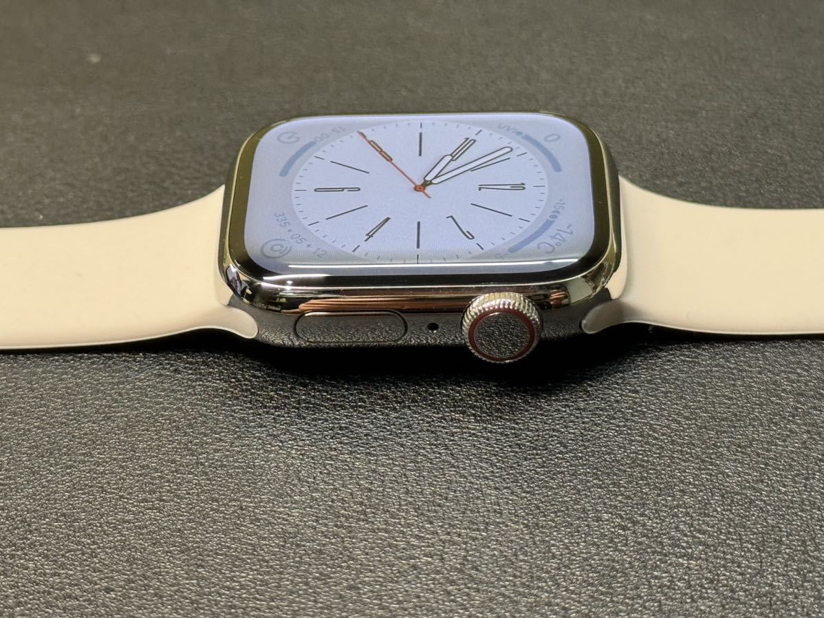 ☆即決 バッテリー99% 美品 Series8 Apple Watch 41mm シルバーステンレス アップルウォッチ GPS+Cellularモデル シリーズ8 271の画像3