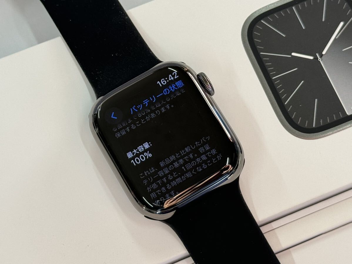 即決 美品 バッテリー100% グラファイトステンレス Apple Watch 即決 美品 バッテリー100% グラファイトステンレス Apple Watch