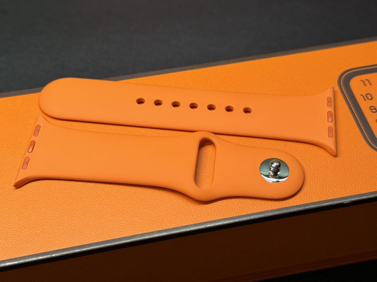 即決 純正オレンジバンド Apple watch エルメス シリーズ5 即決 純正オレンジバンド Apple watch エルメス シリーズ5