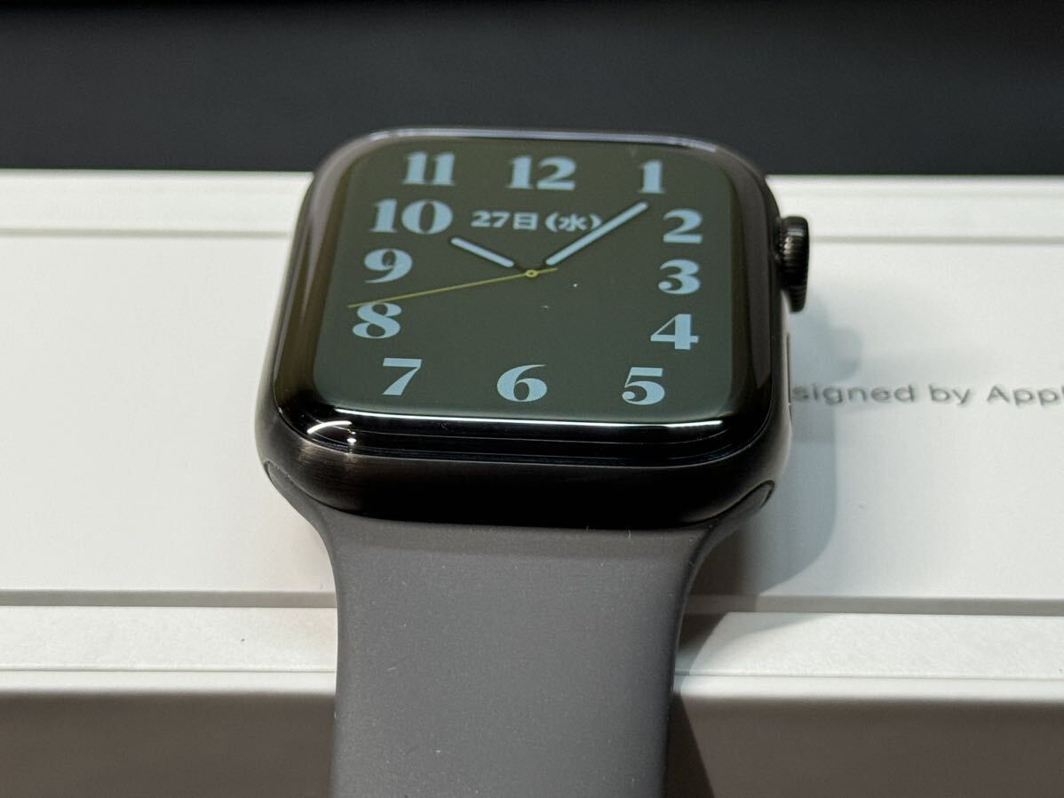 ☆即決 美品 Apple Watch series5 Edition ブラックチタニウム Titanium 44mm アップルウォッチ GPS+Cellular エディション チタン 647