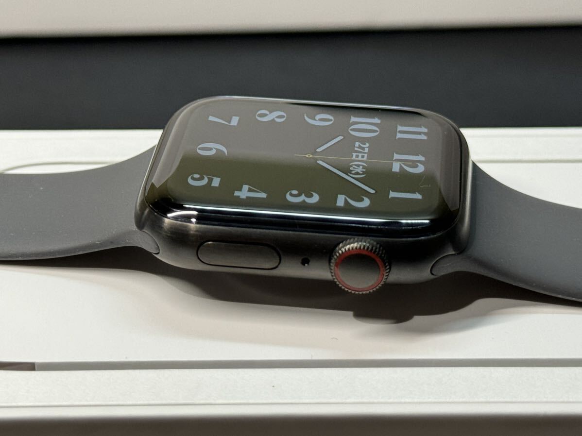 ☆即決 美品 Apple Watch series5 Edition ブラックチタニウム Titanium 44mm アップルウォッチ GPS+Cellular エディション チタン 647