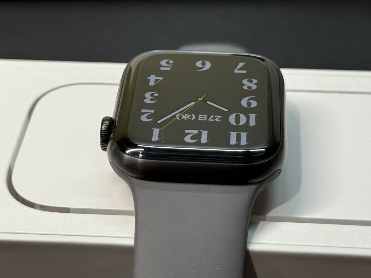 ☆即決 美品 Apple Watch series5 Edition ブラックチタニウム Titanium 44mm アップルウォッチ GPS+Cellular エディション チタン 647