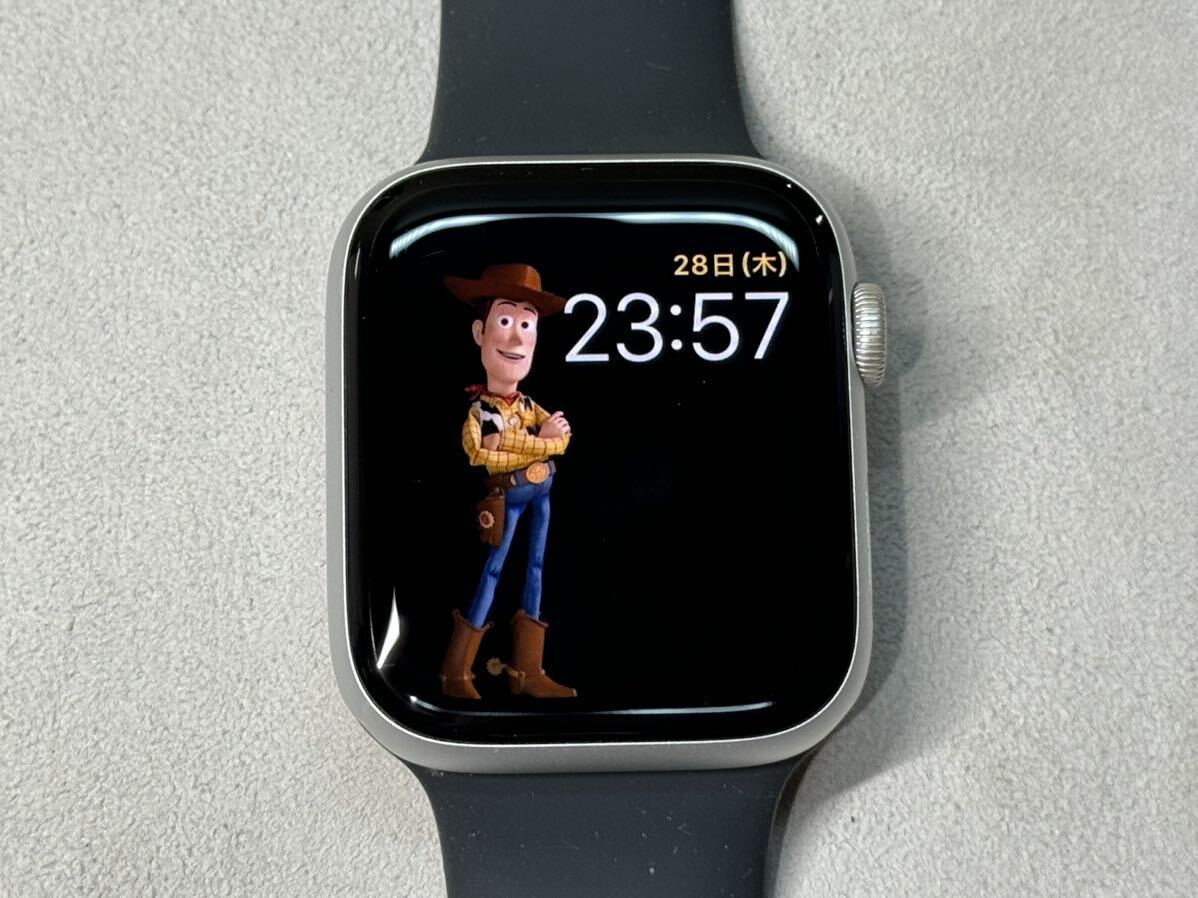 ☆即決 美品 オススメ バッテリー100％ Apple watch Series5 44mm シルバーアルミニウム GPSモデル アップルウォッチ シリーズ5 598_画像1