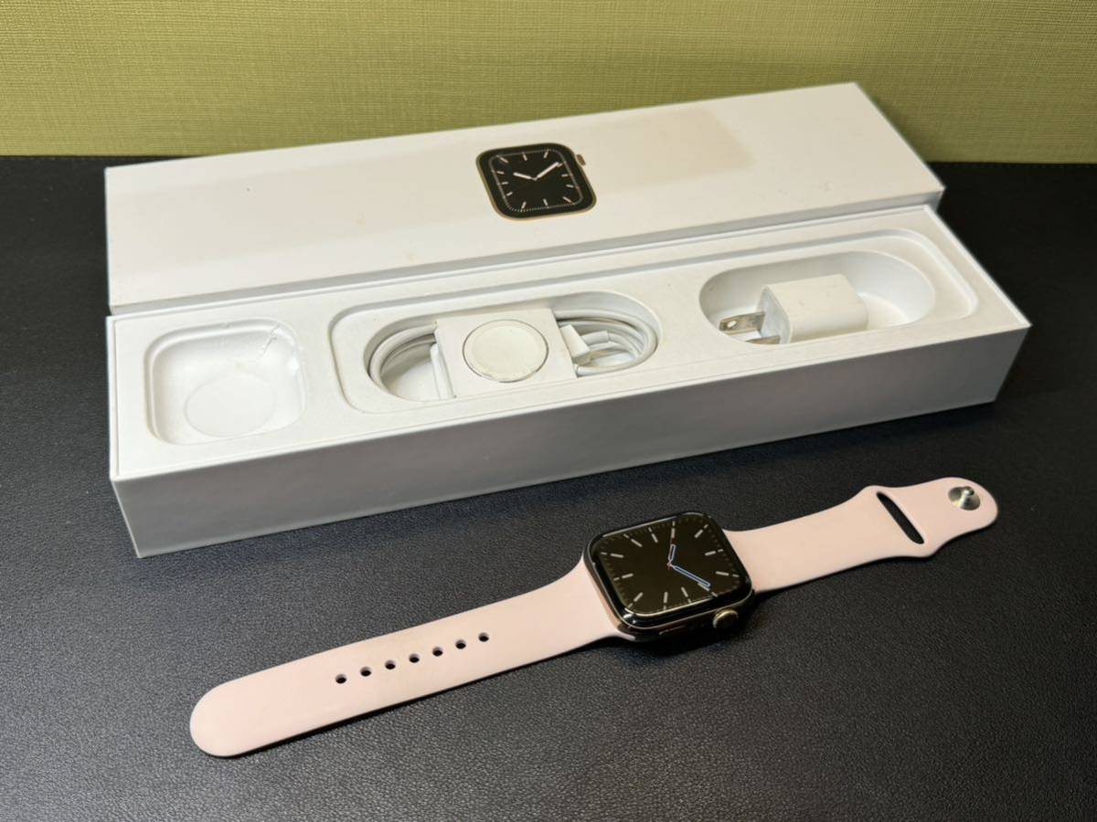 即決 Apple watch Series5 44mm ゴールドステンレス GPS+ 即決 Apple watch Series5 44mm ゴールドステンレス GPS+