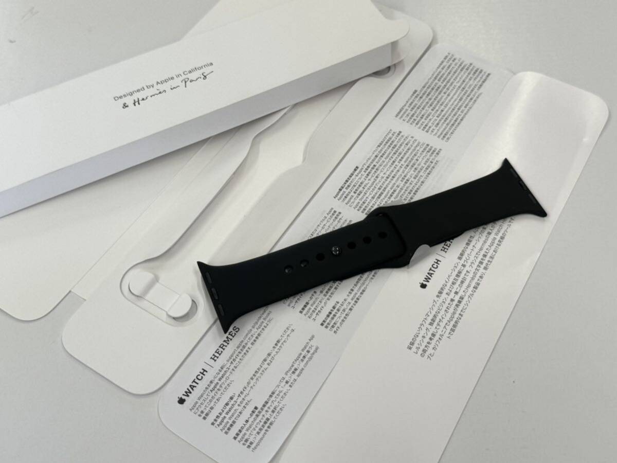 ☆未使用 即決 Apple Watch HERMES 黒 エルメス 限定 ブラックスポーツバンド 41mm 40mm 38mm 正規品 純正 アップルウォッチ 498_画像2