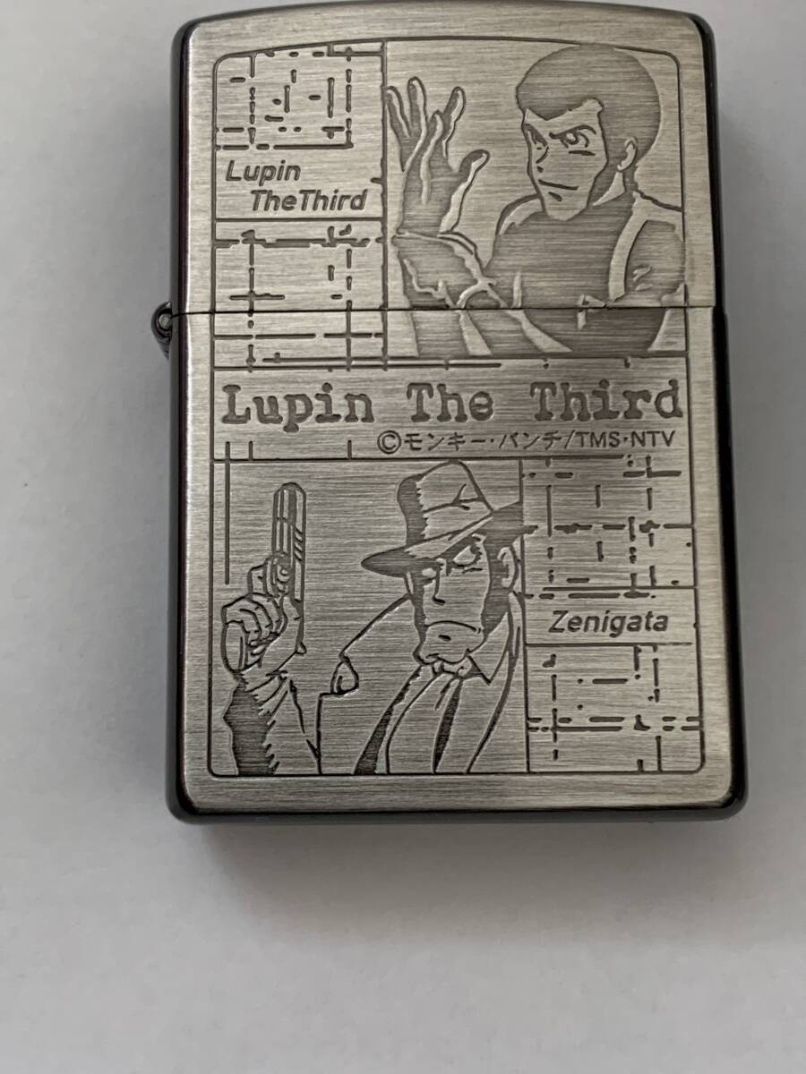 2001年　ルパンⅢ世 　金庫　ルパン&銭形　ZIPPO　未使用　保証書　外箱なし_画像2