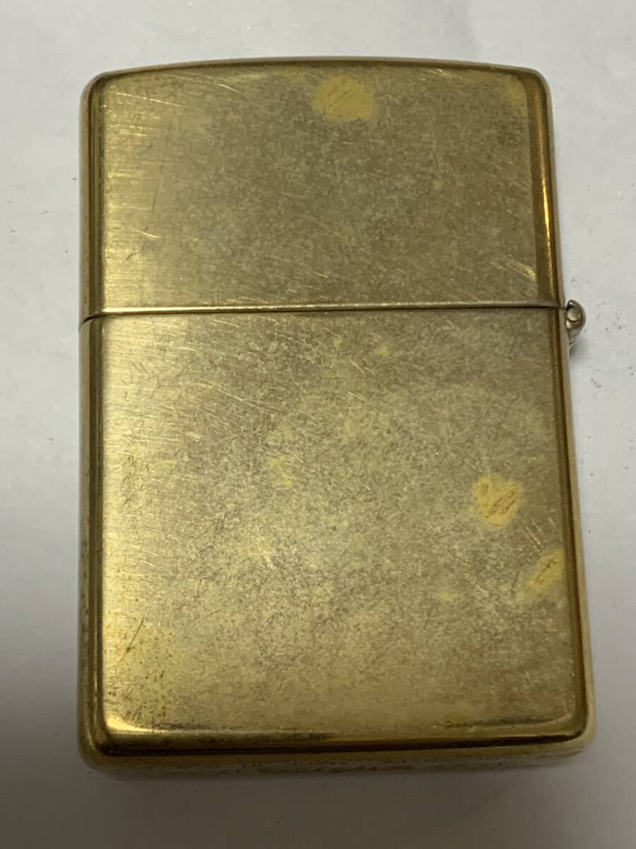 本体のみ　1992年 ダブルイヤー　ブラス　USAロゴ柄　ZIPPO　USED美品_画像2