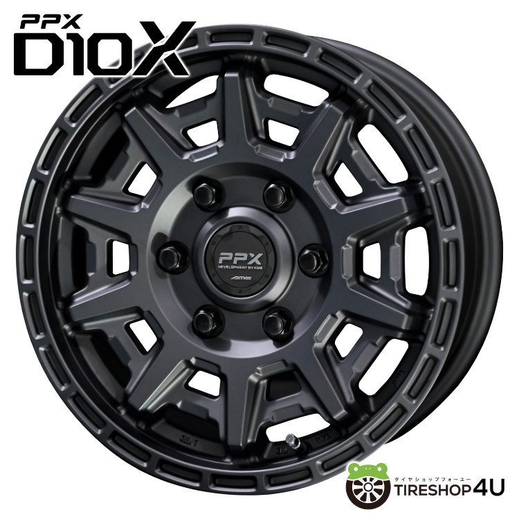 PPX D10X 15x6.0 6/139.7 +33 マットダークガンメタリック ハイエース レジアスエース 15インチ_画像1