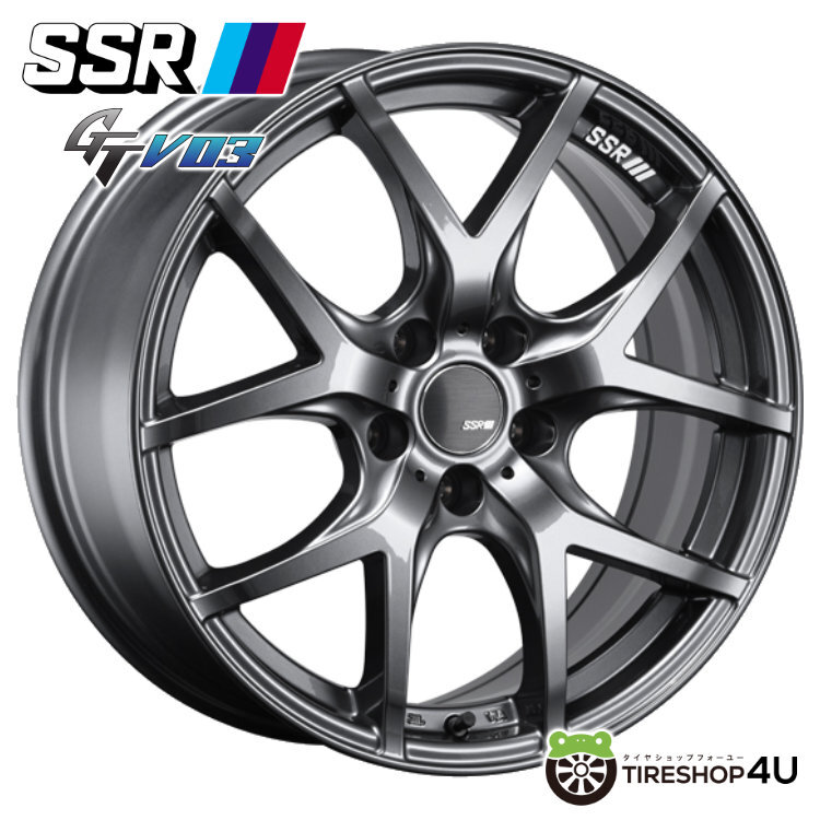 送料無料 SSR GTV03 17インチ 17x7.0J 5/100 +50 GG グラファイトガンメタ 新品ホイール1本価格_画像1