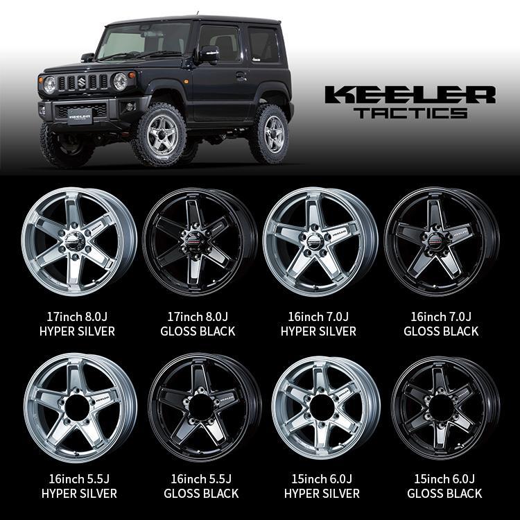 4本購入でKEELER TACTICS 18x8.0J 5/127 +50 GLOSS BLACK 新品ホイール1本価格_画像2