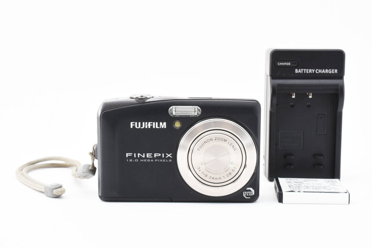 極美品 FUJIFILM FinePix F60fd ブラック コンパクトデジタルカメラ フジフィルム ファインピクス_画像1