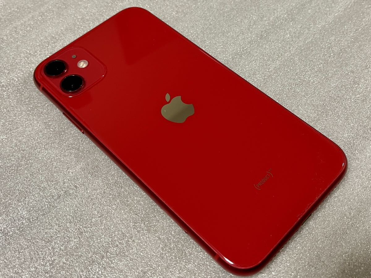 【送料無料・訳あり】 iPhone 11 128GB SIMフリー (PRODUCT)RED 元箱&ケース付き_画像3