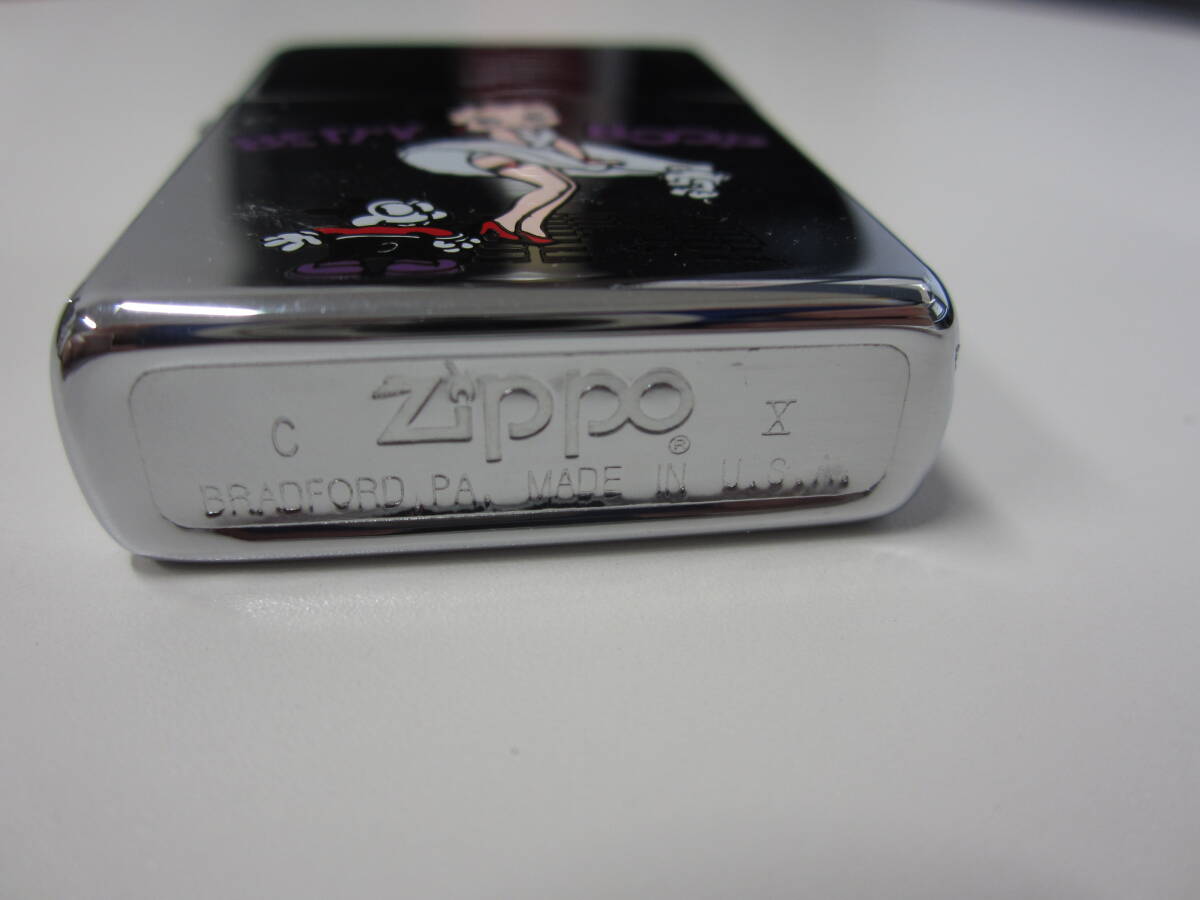 Zippo ジッポー ライター BETTY BOOP オイルライター 火花確認のみ 1円スタートの画像5