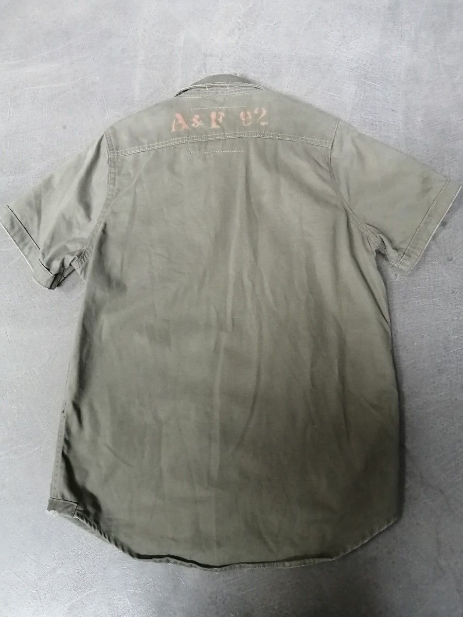 Abercrombie&Fitch アバクロンビー&フィッチ　半袖シャツ　ミリタリーシャツ　メンズS