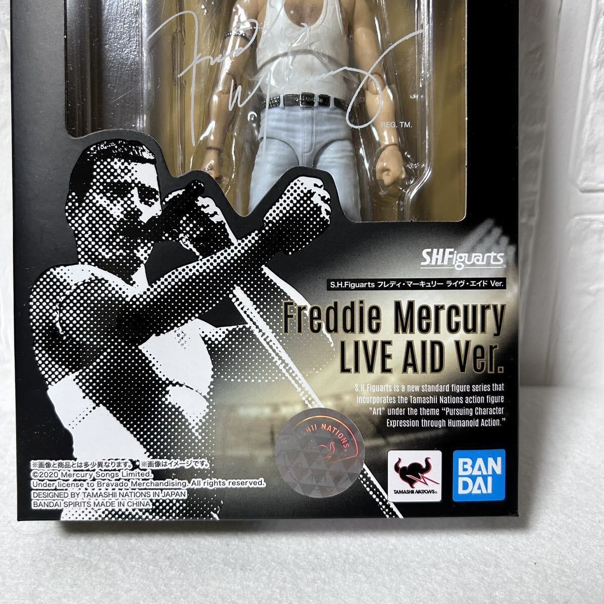 【新品 未開封】BANDAI S.H.Figuarts Freddie Mercury LIVE AID Ver. バンダイ フレディ・マーキュリー ライブ エイド フィギュア (送料込)の画像9
