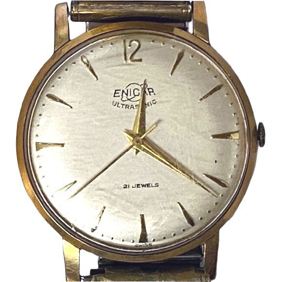 G8226【エニカ】ウルトラソニック 100/101 SP 21石 手巻き・メンズ 腕時計・ジャンク・ビンテージ_画像1