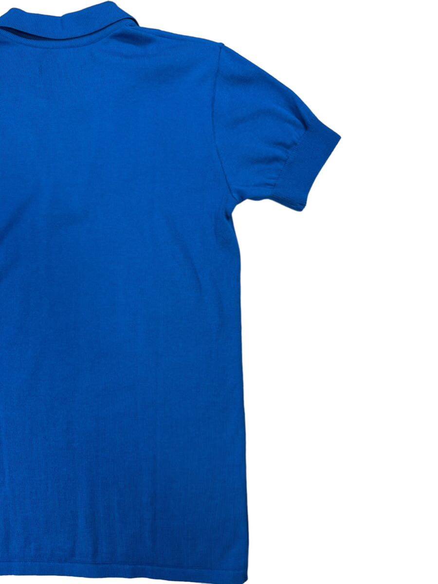 【新品タグ付】ウノピュウノウグァーレトレ1piu1uguale3 スキッパーニット半袖ポロシャツ[MRK093-COT171](ブルー/サイズ4)_画像8