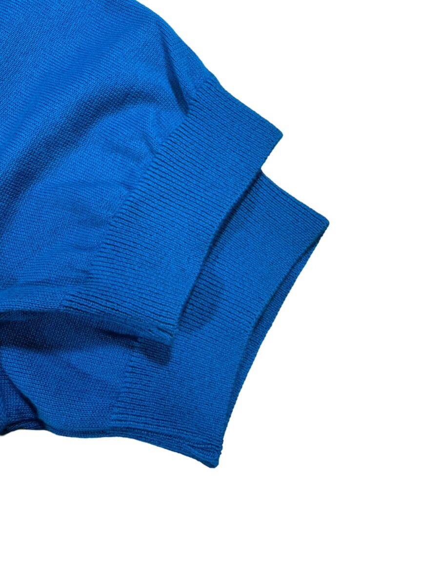 【新品タグ付】ウノピュウノウグァーレトレ1piu1uguale3 スキッパーニット半袖ポロシャツ[MRK093-COT171](ブルー/サイズ4)_画像9