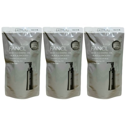  Fancl mild cleansing oil black & smooth .... for 115ml 3 piece set make-up dropping black 