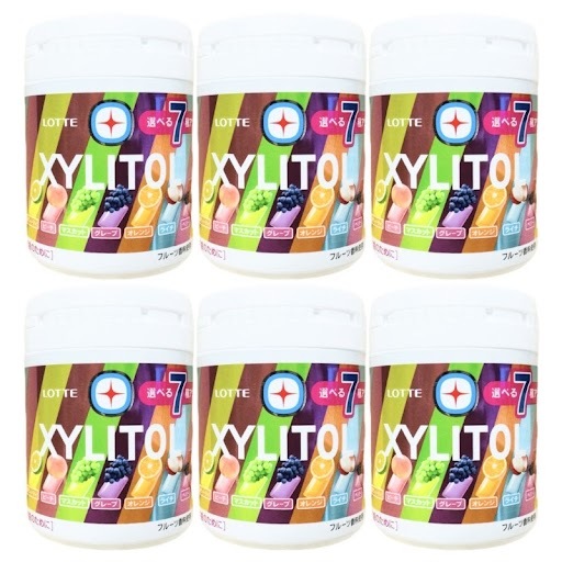  Lotte xylitol gum 7 kind assortment bottle 143g×6 piece set bottle chewing gum 