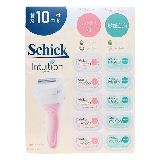 シック イントゥイション クラブパック 本体刃付+替刃10個 Schick カミソリ 剃刀_画像1