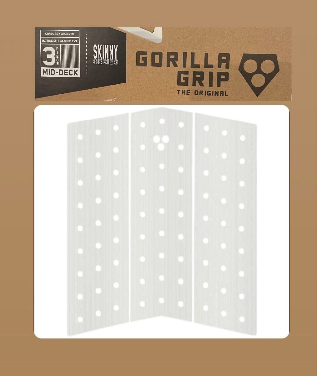 GORILLA GRIP フロントデッキ SKINNYホワイト新品