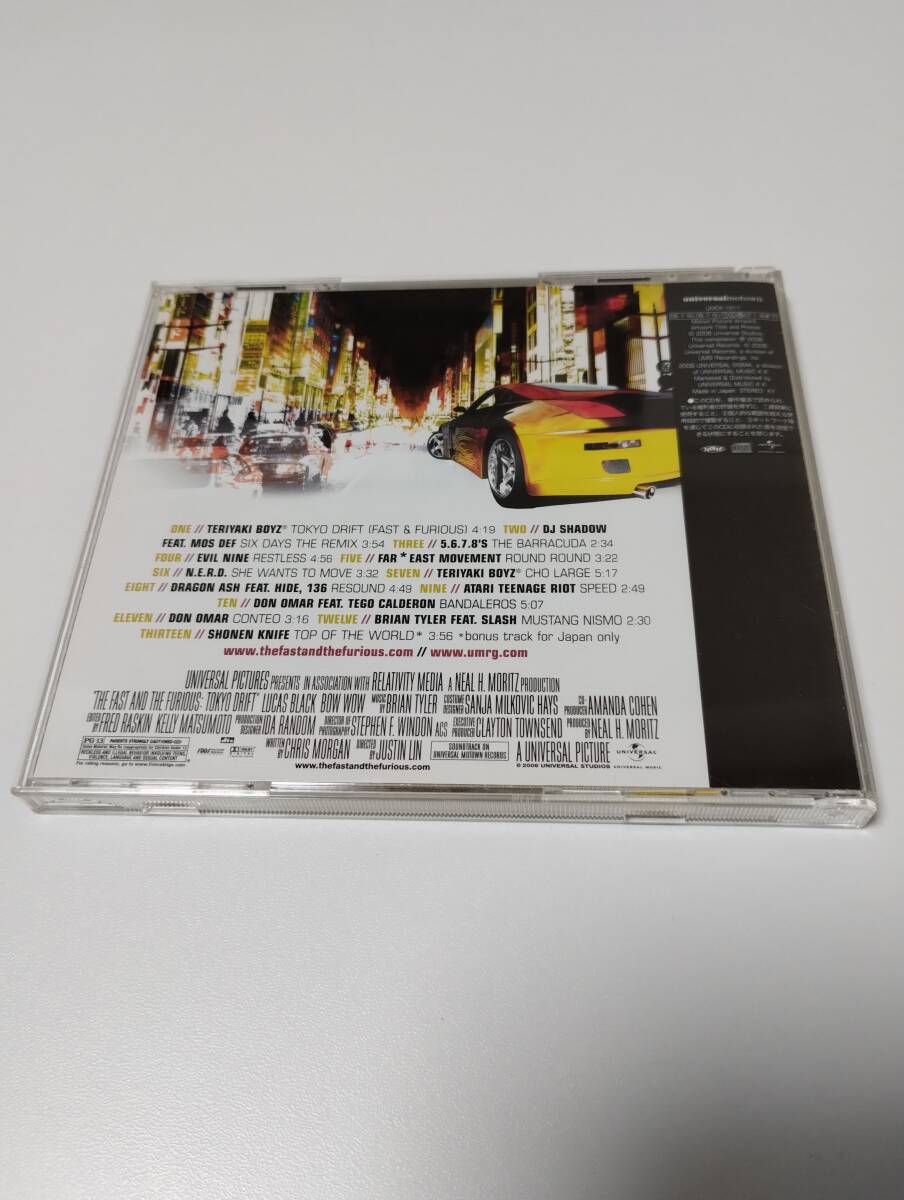 国内盤 ■ ワイルドスピード 3 TOKYO DRIFT CD サントラ ■ FAST＆THE FURIOUS サウンドトラック 走り屋 WILD SPEED _画像2