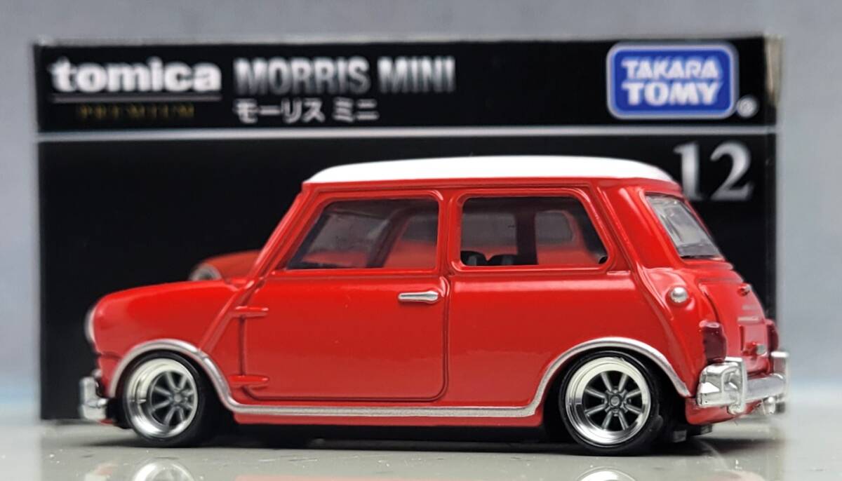 1/50　モーリス　ミニ改　ミニクーパー　インチアップ　ワタナベ　ホイール　アルミ製　深リム　街道レーサー　トミカプレミアム_画像2