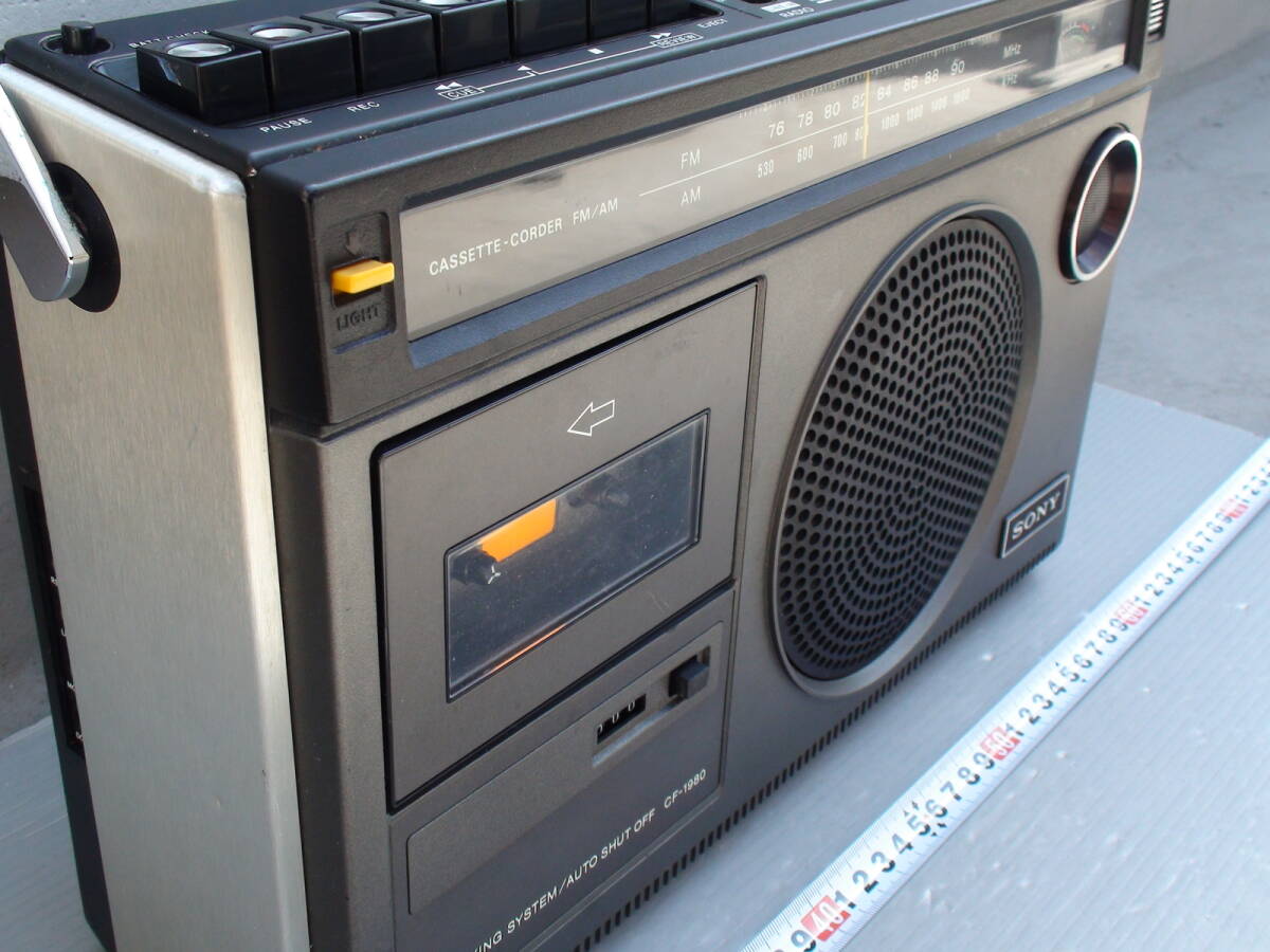 ★良好動作品です★SONY ラジオカセットテープレコーダー CF-1980 （1974年（昭和49年）★_画像2