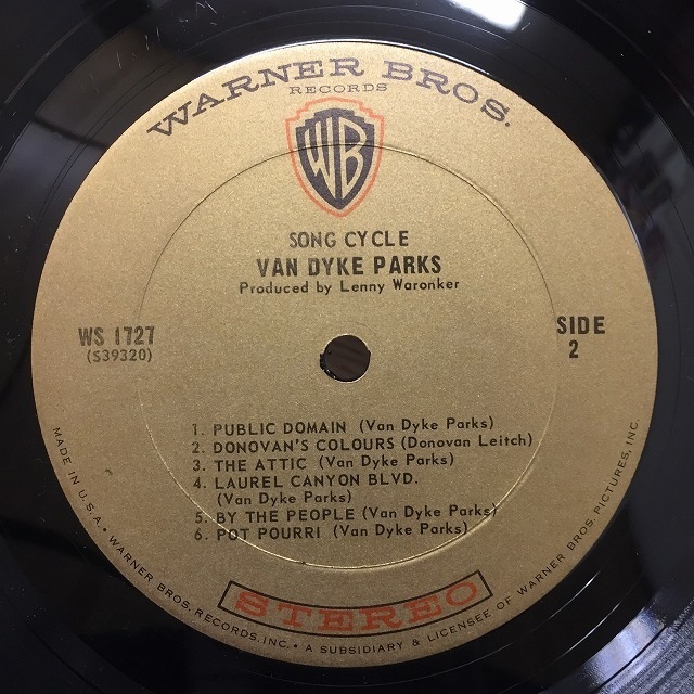 VAN DYKE PARKS / SONG CYCLE (US-ORIGINAL)_画像5