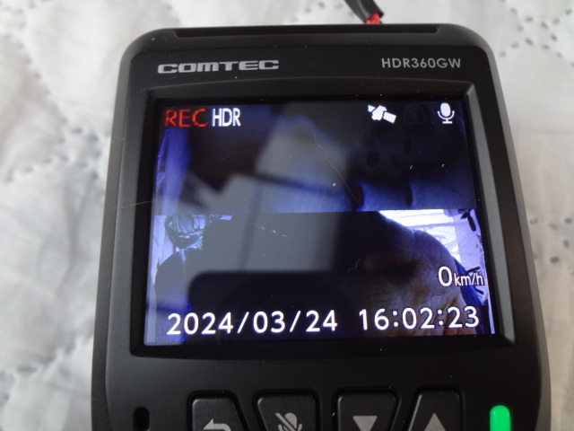 コムテック COMTEC GPS+360°カメラ&リアカメラ ドラレコ HDR360GW 動作確認済み 中古 検)ドラレコ/セルスター/ユピテル/ケンウッドの画像3