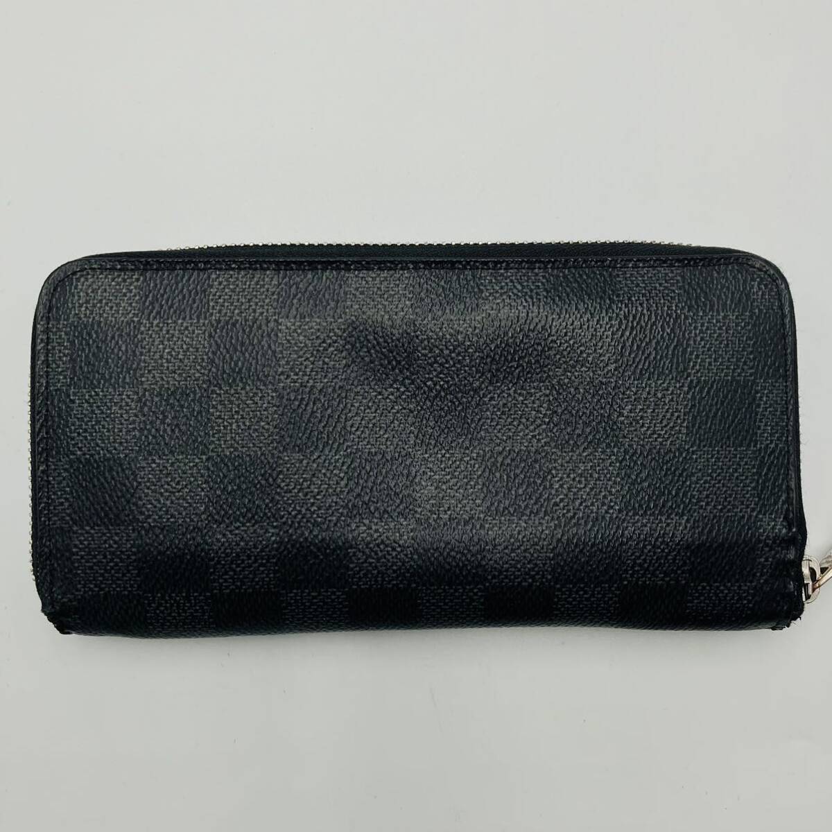 1円【極美品/箱付き】LOUIS VUITTON ルイヴィトン 長財布 ダミエ グラフィット ジッピーウォレット オーガナイザー 小銭入 ブラック メンズ_画像3