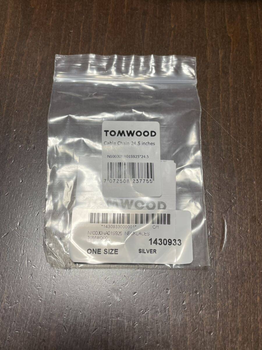 トムウッド TOM WOOD ケーブルチェーン ネックレス シルバー 希少サイズ24.5インチ リング ブレスレット ロンハーマン取扱 美品 定価約7万の画像7