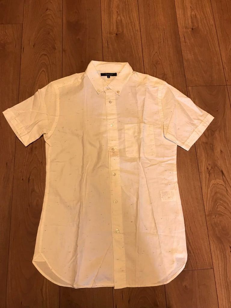 UNITED ARROWS United Arrows total pattern short sleeves shirt white small multicolor sizeM