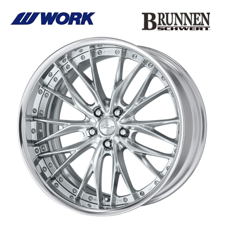 送料無料 ワーク SCHWERT BRUNNEN FULL REVERSE STANDARD Adisk 7.5J-21 +23~20 5H-114.3 【4本セット 新品】