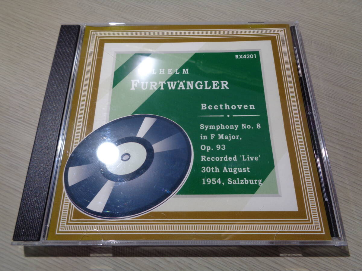 フルトヴェングラー,WILHELM FURTWANGLER,VPO LIVE, 30.8.1954/BEETHOVEN(SYM NO.8)・BPO LIVE, 4.5.1954/WEBER & BRAHMS(JPN/RX4201 CD-Rの画像1