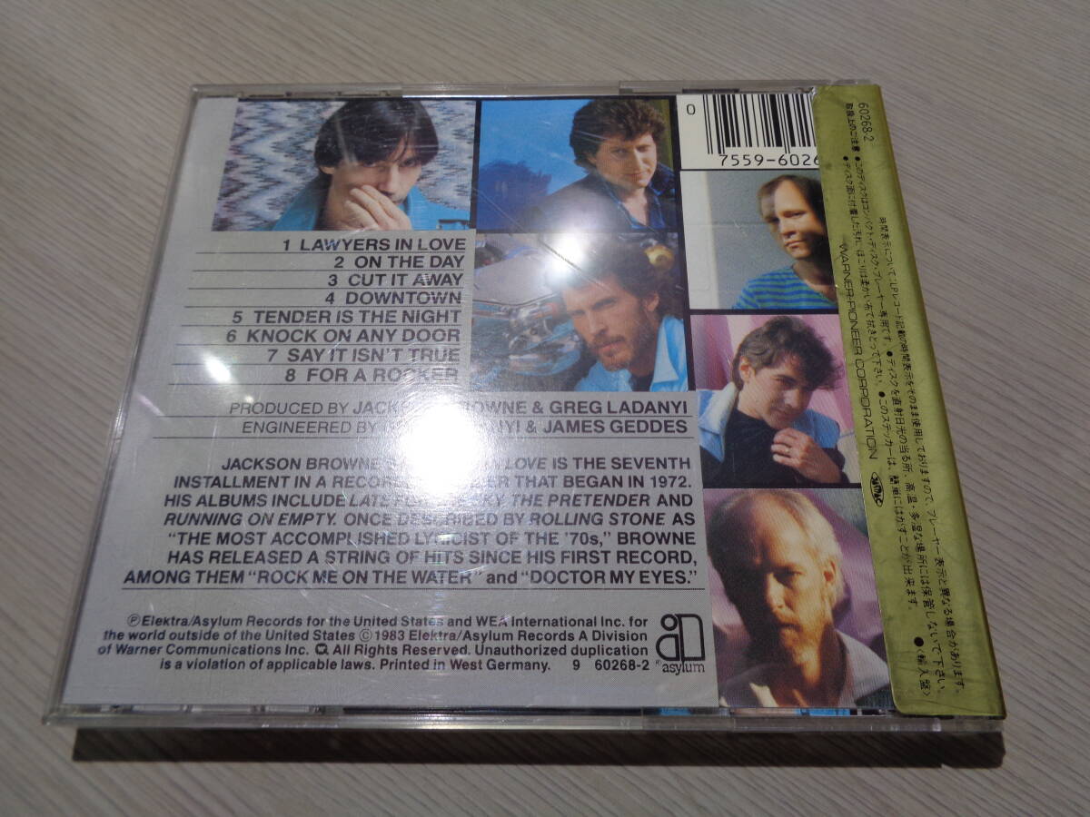 ジャクソン・ブラウン,JACKSON BROWNE/LAWYERS IN LOVE(WEST GERMANY/ASYLUM:9 60268-2 CD/01 STAMPER/JAPAN 38XP-45 GOLD STICKER Obi!!!_画像3